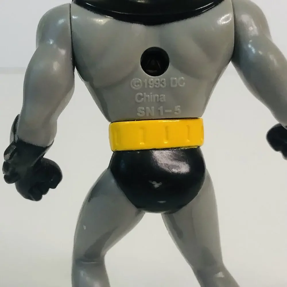 vintage 1993 batman grey‎ suit yellow belt dc comics cake topper 3.5 inch figure